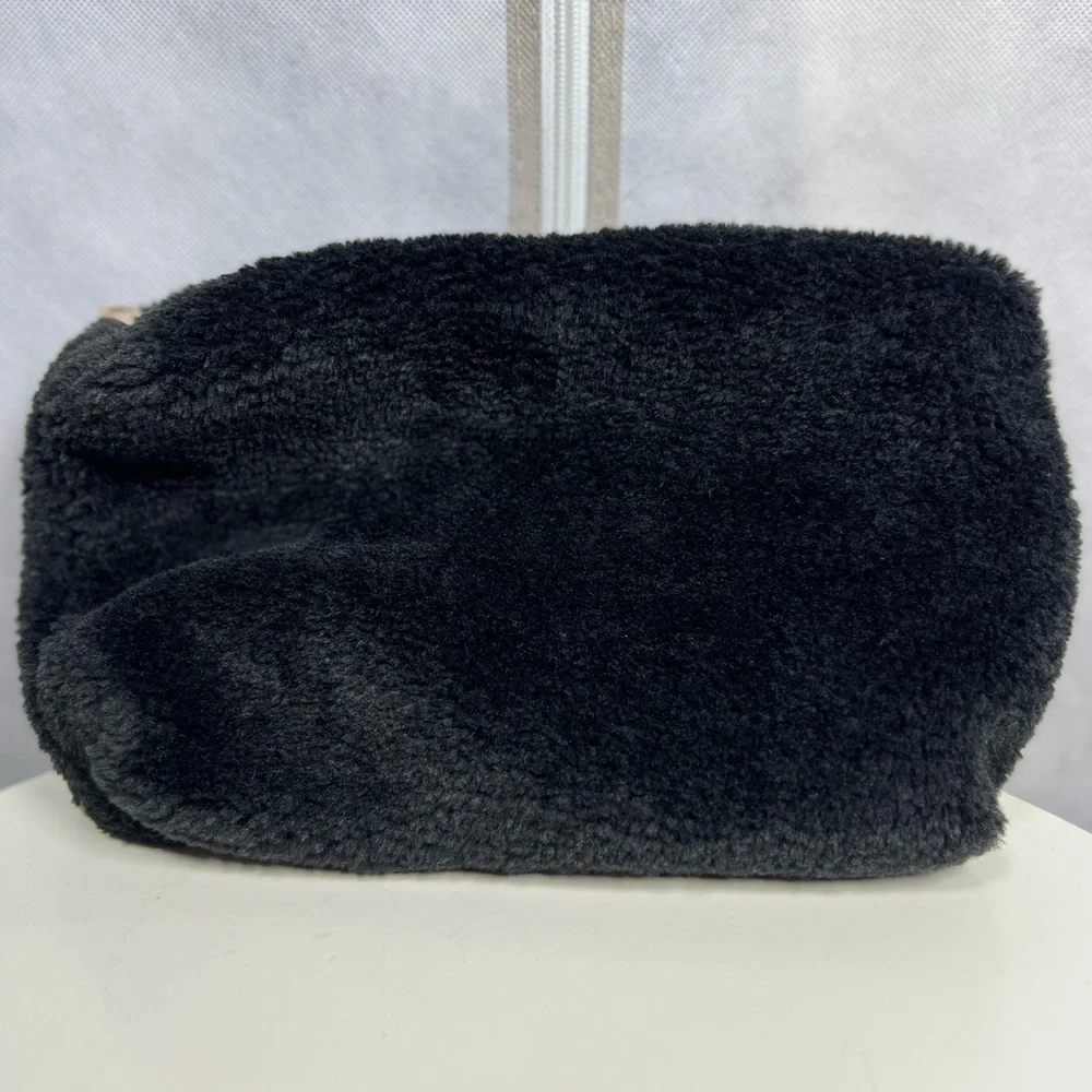 NWT Anthropologie The Love Knot Slouchy Bag: Sherpa Fleece Edition